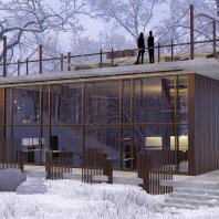 Проект загородного дома на одну семью | AEstudio