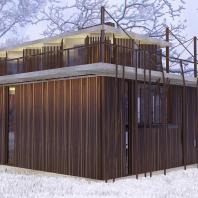 Проект загородного дома на одну семью | AEstudio