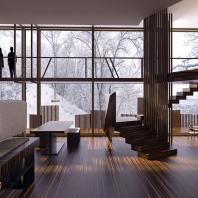 Проект загородного дома на одну семью | AEstudio