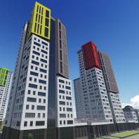 Проект жилого комплекса «ЧеховSky» в Новосибирске. Проектная организация: «АкадемСтрой»
