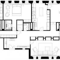 Апартаменты в жилом доме при Посольстве Франции в РФ. План