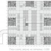 Проект многоэтажного жилого дома в Новосибирске. НГУАДИ (НГАХА). Архитекторы: Губин А.Г., Карадина Л.А. (руководитель)