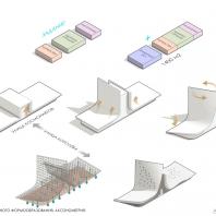 Проект Дворца бракосочетания в г. Губкине. Схема концептуального формообразования. Аксонометрия.  | AM-ARCHITECT