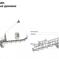 Концепция туристического кластера в с. Оймякон, Республика Саха (Якутия). Отель на природе. Индивидуальные домики. BAZA14 и др.