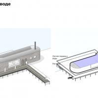 Концепция туристического кластера в с. Оймякон, Республика Саха (Якутия). Ресторан на воде. BAZA14 и др.
