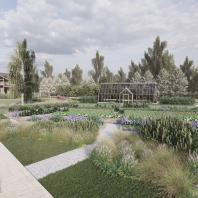 Частный сад на Рузском водохранилище | компания «Территория ландшафта»