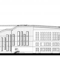 Школа на 825 мест в Гатчине: «Y-школа». Западный фасад | БалтИнвест-Проект