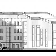 Школа на 825 мест в Гатчине: «Y-школа». Северный фасад | БалтИнвест-Проект