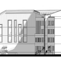 Школа на 825 мест в Гатчине: «Y-школа». Южный фасад | БалтИнвест-Проект
