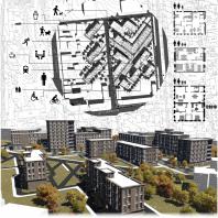 128910. БПОУ УР «Ижевский монтажный техникум» (Ижевск). Авторский коллектив: К.И. Турланов, А.С. Шушкова, В.Е. Сунцова, Р.Д. Вострокнутов. Конкурс на проект жилого комплекса «Красная площадь» в Ижевске