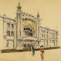 Театр в доме В.Н. Гирш. Проект фасада. И.А. Иванов-Щиц. 1899