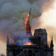 Пожар в Соборе Парижской Богоматери. 15.04.2019. Фото: CNN / Geoffroy Van Der Hasselt/AFP/Getty Images