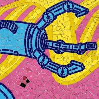 Мозаичное панно «Время, вперёд!». Фрагмент. Автор: Миша Most