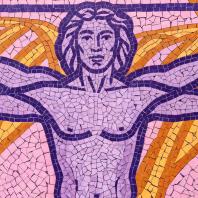 Мозаичное панно «Время, вперёд!». Фрагмент. Автор: Миша Most